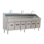 Triple Hand Wash Scrub Unit - Scrub Sinks