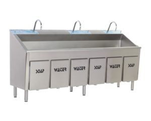 Triple Hand Wash Scrub Unit - Scrub Sinks