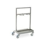 Medical Gas Cylinder Trolley (Double) - Stainless Steel