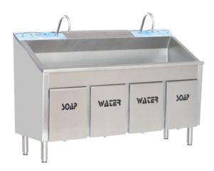 Double Hand Wash Scrub Unit - Scrub Sinks