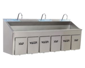 Doctor Hand Washing Unit Triple (Mechanic) - Scrub Sinks