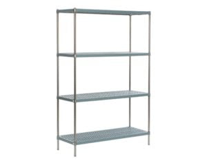 Inox + Plastic Panel Shelf System - Storage system