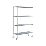 Inox + Plastic Panel Shelf System - Storage system