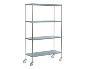 Inox + Plastic Panel Shelf System - Storage system