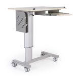 Lateral Overbed Table with Aluminum Legs - Bedside and Over Bed Table