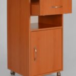 Flat Laminate Bed Side Cabinet - Bedside and Over Bed Table